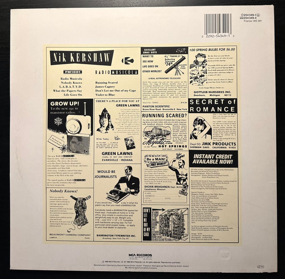 Nik Kershaw- Radio Musicola (Германия 1986г.)
