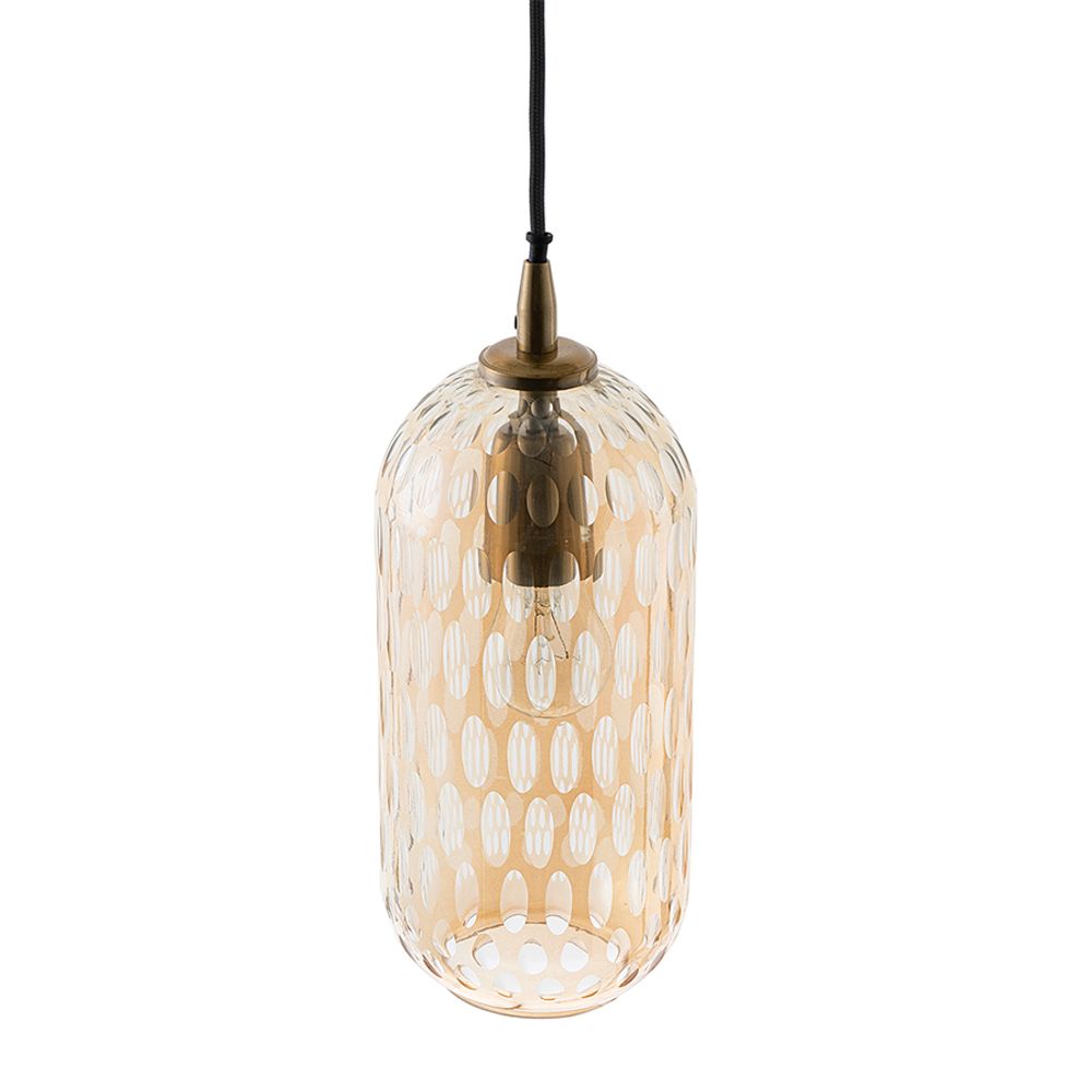 Светильник подвесной Mystic Aura, Ø14 см, янтарно-золотой