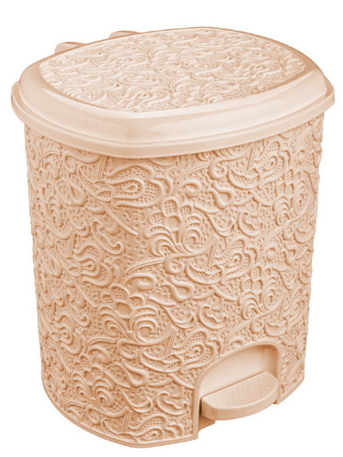 Ведро для мусора пласт. 11л с педалью Ажур 020322