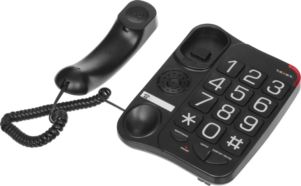 Проводной телефон TEXET TX-201 чёрный