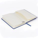 Блокнот в клетку с резинкой А5 (148x218 мм), 80 л., под кожу синий BRAUBERG "Metropolis Special", 111574