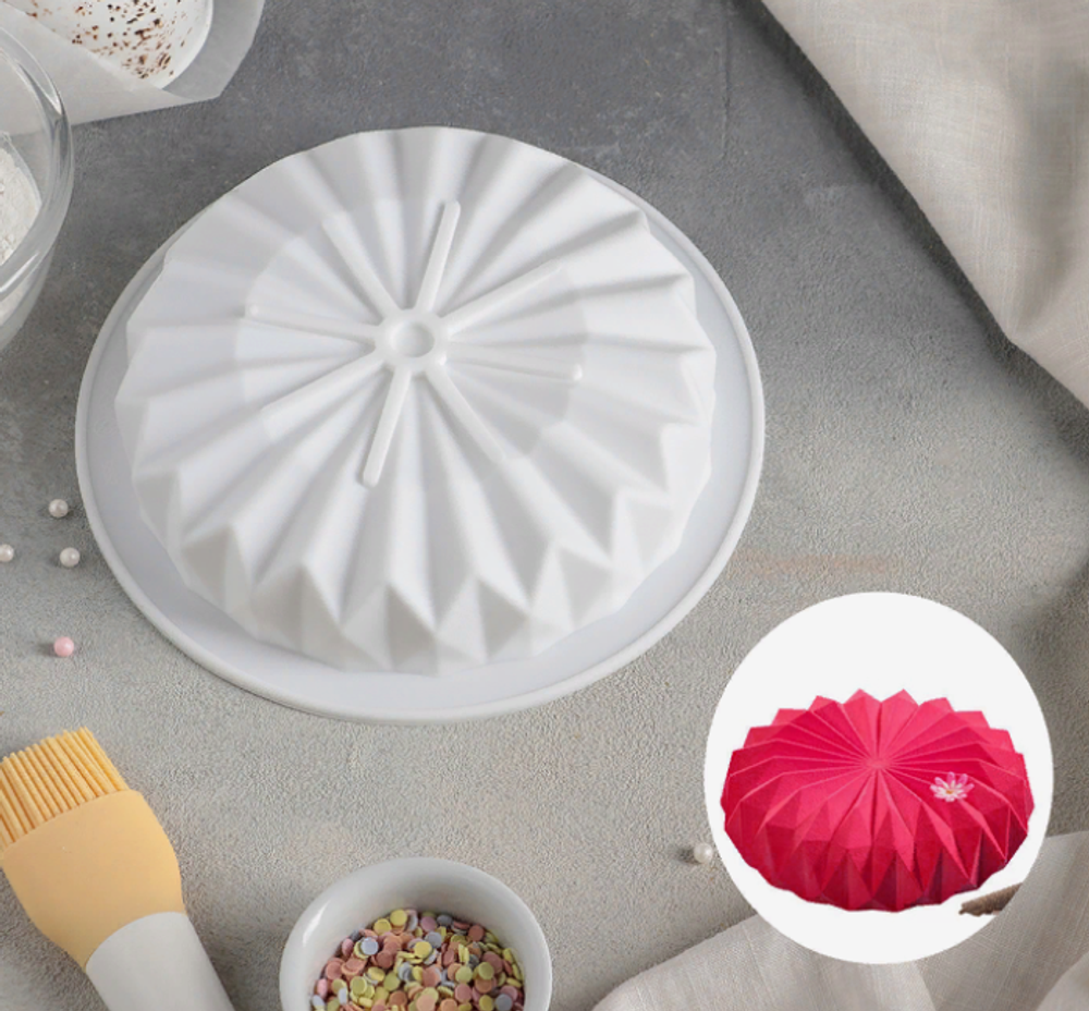 Форма для муссовых десертов и выпечки Доляна «Оригами», 18,5×18,5 см, цвет белый СИММА