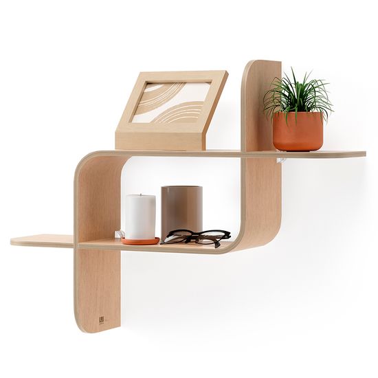 Полка настенная montage, натуральное дерево
