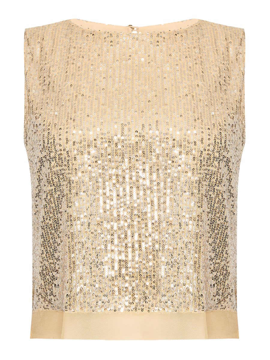 Блуза-топ из пайеток удлиненный