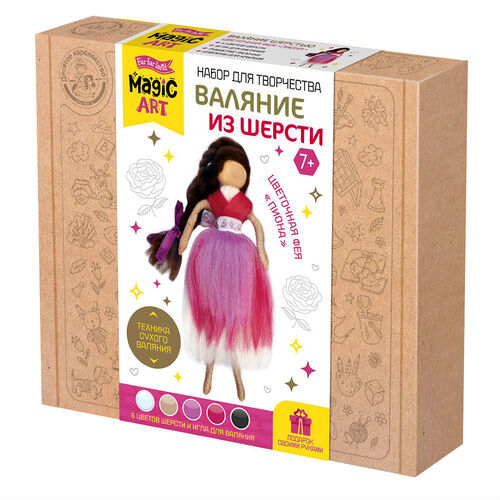 Валяние шерстью Цветочная фея Пиона