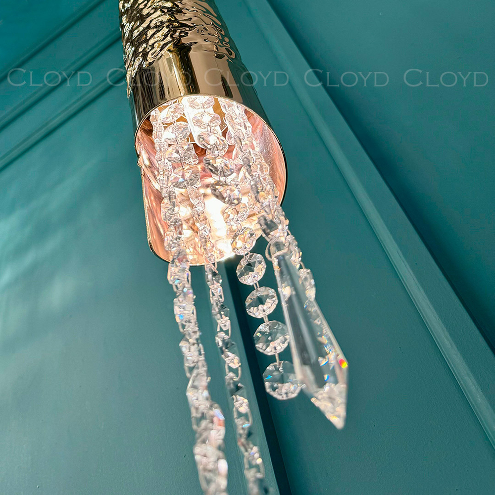 Подвесной светильник Cloyd EFIALT P1 / выс. 66 см - золото (арт.11522)