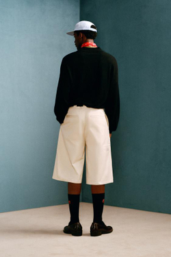 ZARA X WILLY CHAVARRIA ШОРТЫ-БЕРМУДЫ С ШИРОКИМИ ШТАНИНАМИ И ПЛИССИРОВКОЙ, КРЕМОВЫЙ