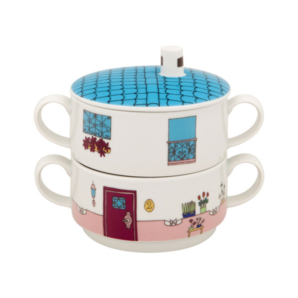 Набор бульонниц 2шт Vista Alegre Цветочный квартал