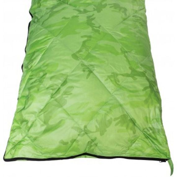 Спальный мешок пуховый PREMIER 210х72см (t-5C) зеленый (PR-SB-210x72-G)