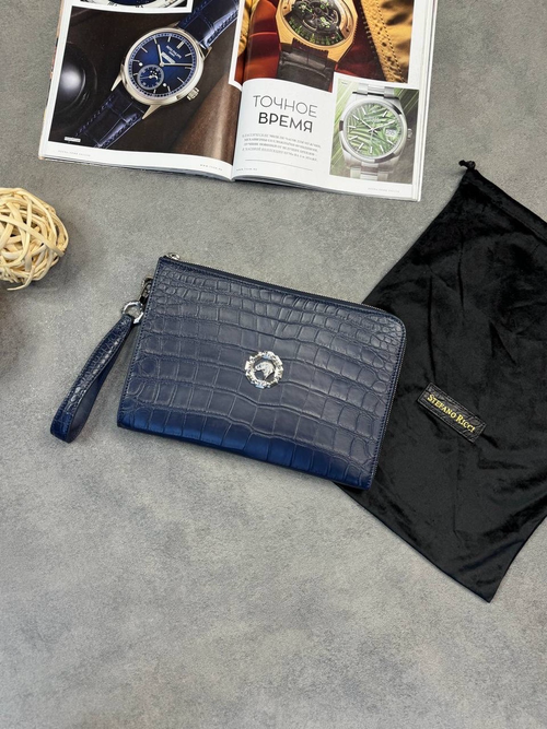 Клатч Stefano Ricci из кожи крокодила