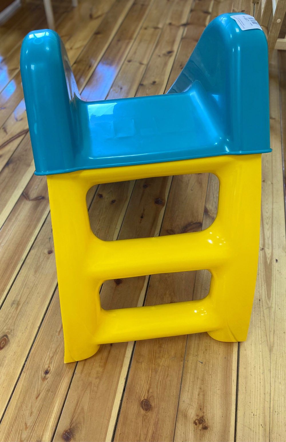 Горка пластмассовая, высота 70 см (бирюзовый-желтый )