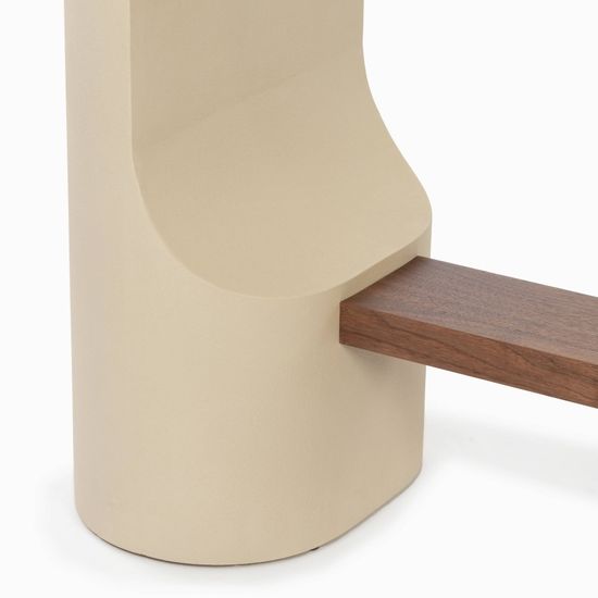 Консоль Etmo 180х40 цвет серый/орех