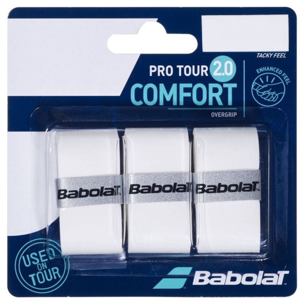 Теннисные намотки Babolat Pro Tour 2.0 (3P) - white