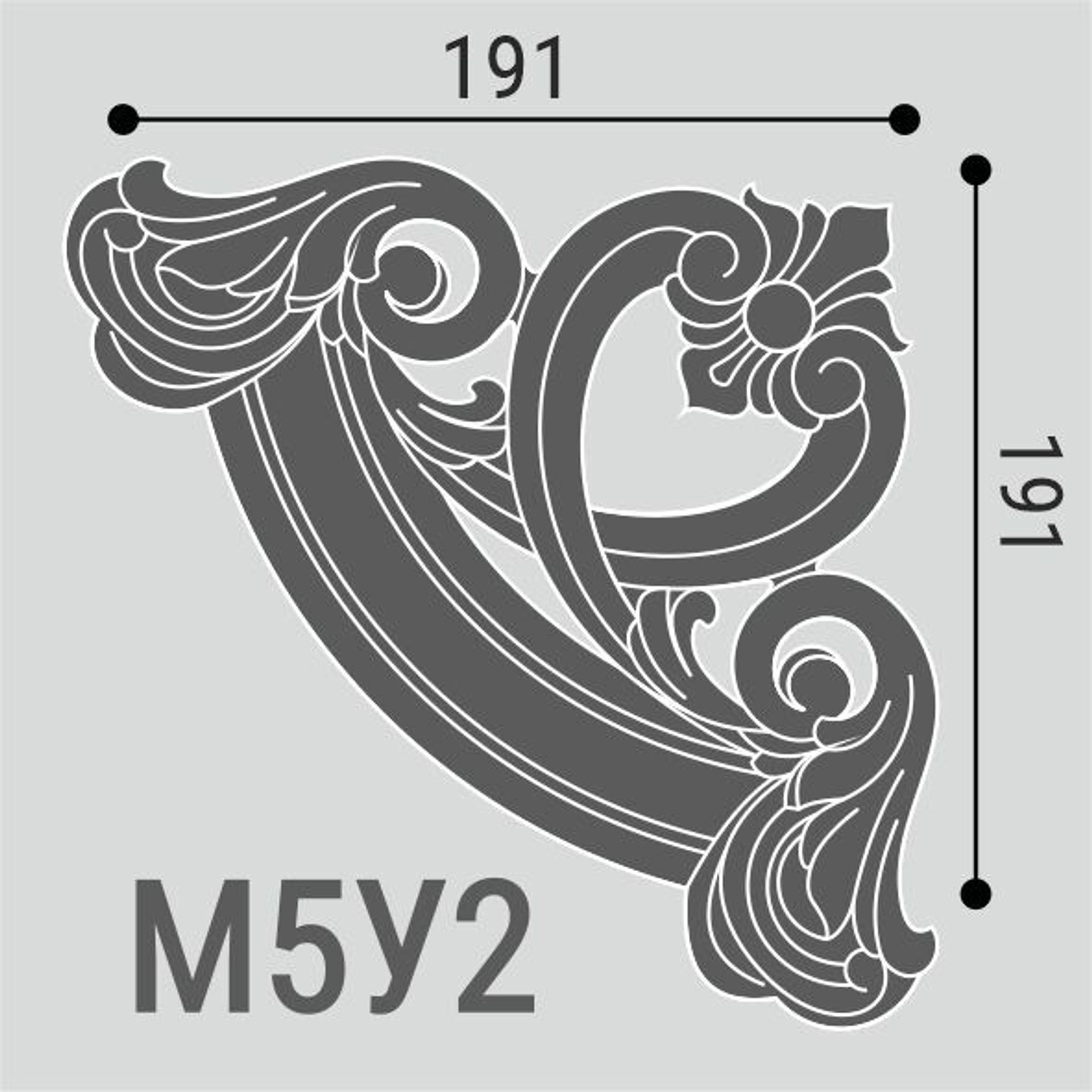 Угол декоративный М5У2