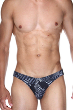 Черные мужские слипы с принтом (Размер: L) (Цвет: черный)