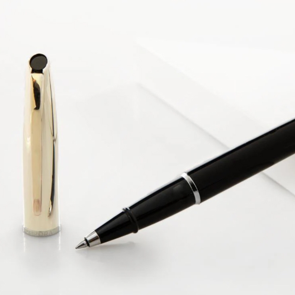 Ручка-роллер Aurora Style Metal Black CT, в подарочной коробке