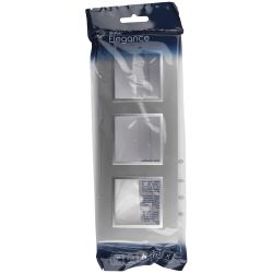 Рамка для розеток и выключателей ЭРА Elegance 14-5013-03 Classic, на 3 поста, алюминий