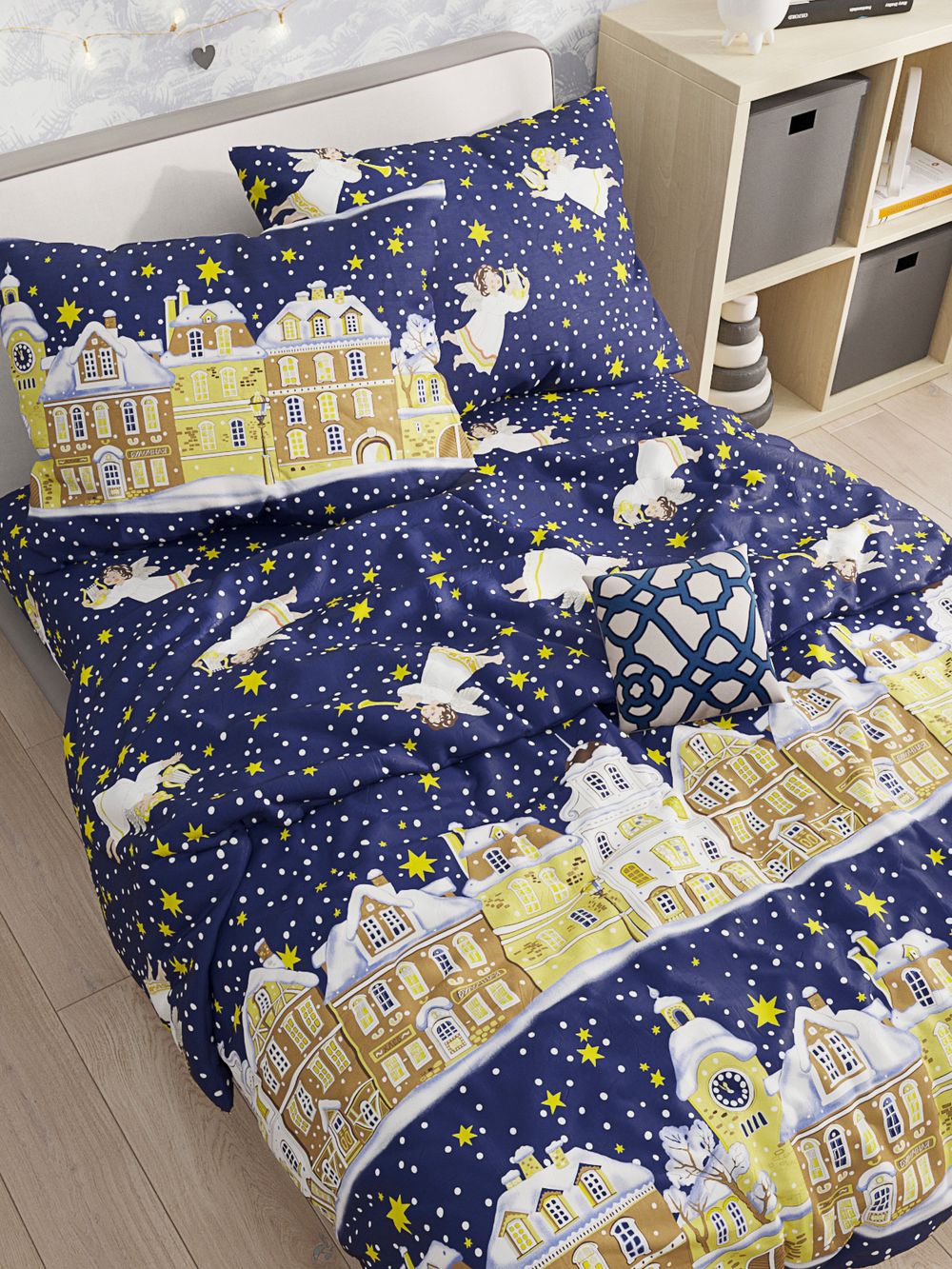 Пододеяльник бязь Сказка "Зимняя сказка" евро на молнии 200x215 см