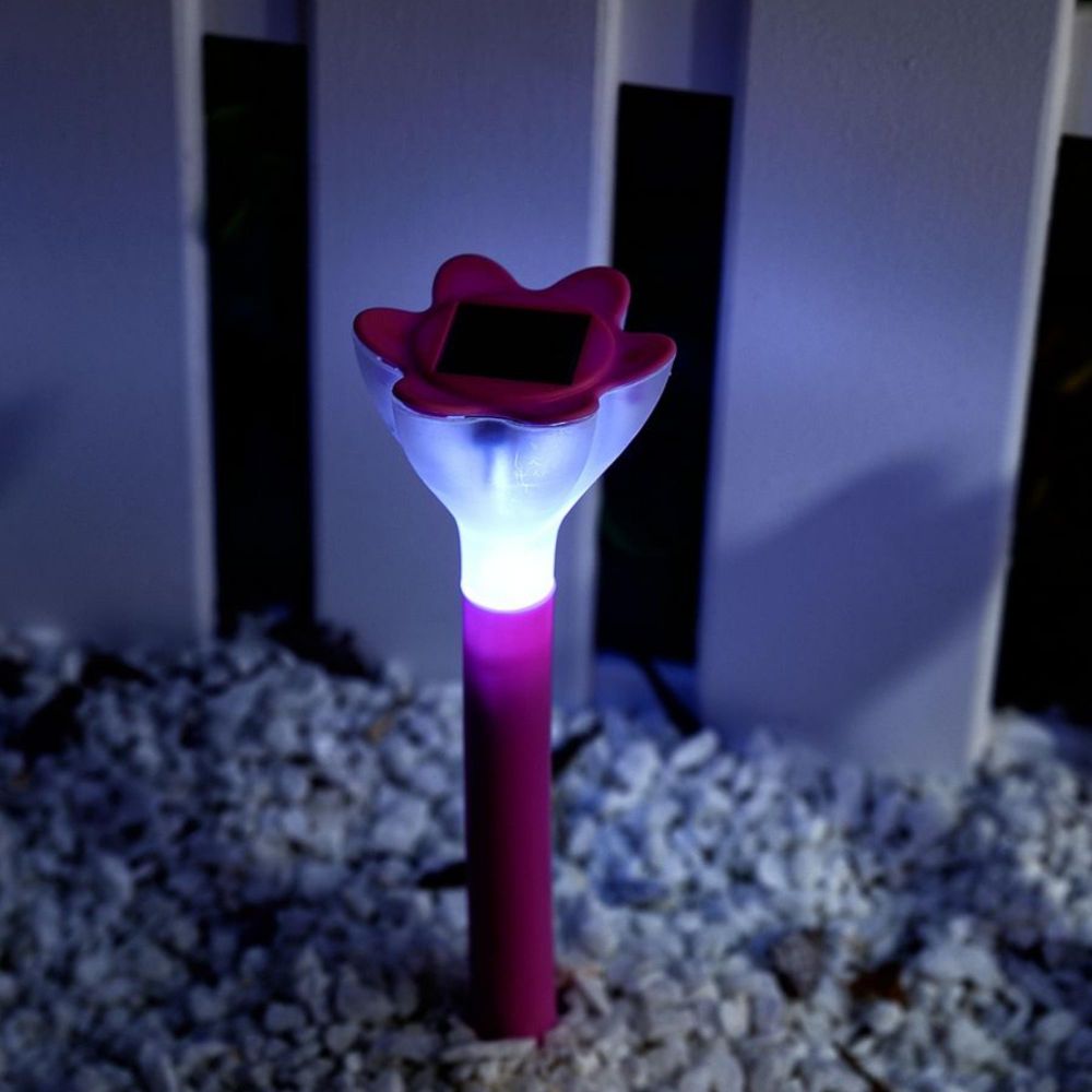 USL-C-420-PT305 PINK CROCUS Садовый светильник на солнечной батарее. Белый свет. 1xLR Ni-Mh аккумулятор в-к. IP44. TM Uniel.