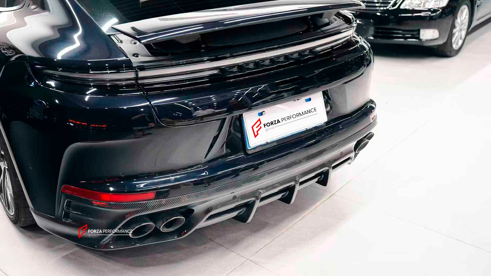 Карбоновые губа переднего бампера и диффузор заднего бампера для PORSCHE PANAMERA 976 2024+