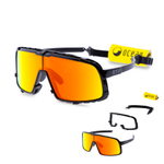 Спортивные очки OCEAN Leucate  Shiny black / Red revo lenses
