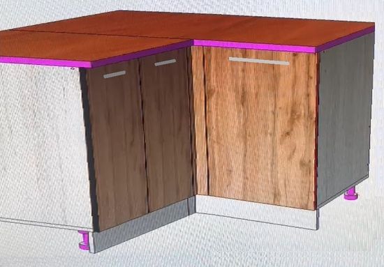 Стол кухонный  угловой под мойку  ТОКИО-4  левый /936*820*536/