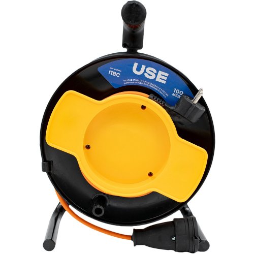 Удлинитель USE ПВС 3500 Вт 50м на садовой катушке с заземлением   USE303-022