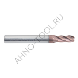 Фреза твердосплавная радиусная   5мм (L=50, l=13, хв=6) Z4 35° по стали, нерж., чугуну, с радиусной