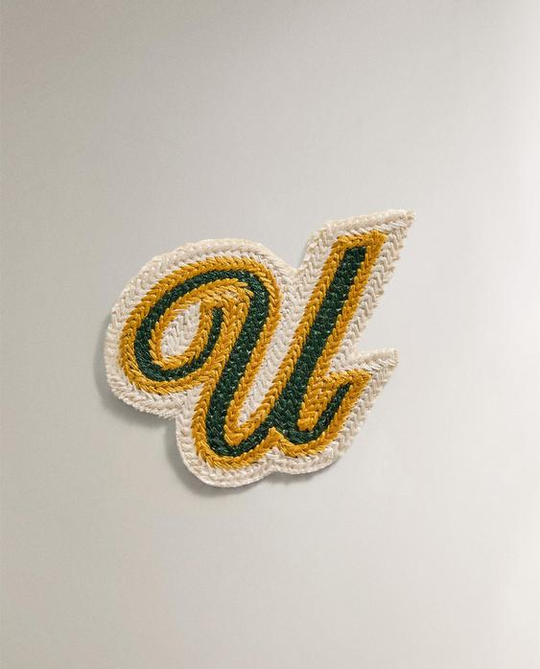 ZARA HOME ТЕРМОКЛЕЮЩАЯСЯ ХЛОПКОВАЯ НАШИВКА "U", РАЗНОЦВЕТНЫЙ