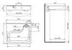 Раковина Santek Клио-50 580х515х140 над стиральной машиной с кроншейнами (1.WH50.1.770)
