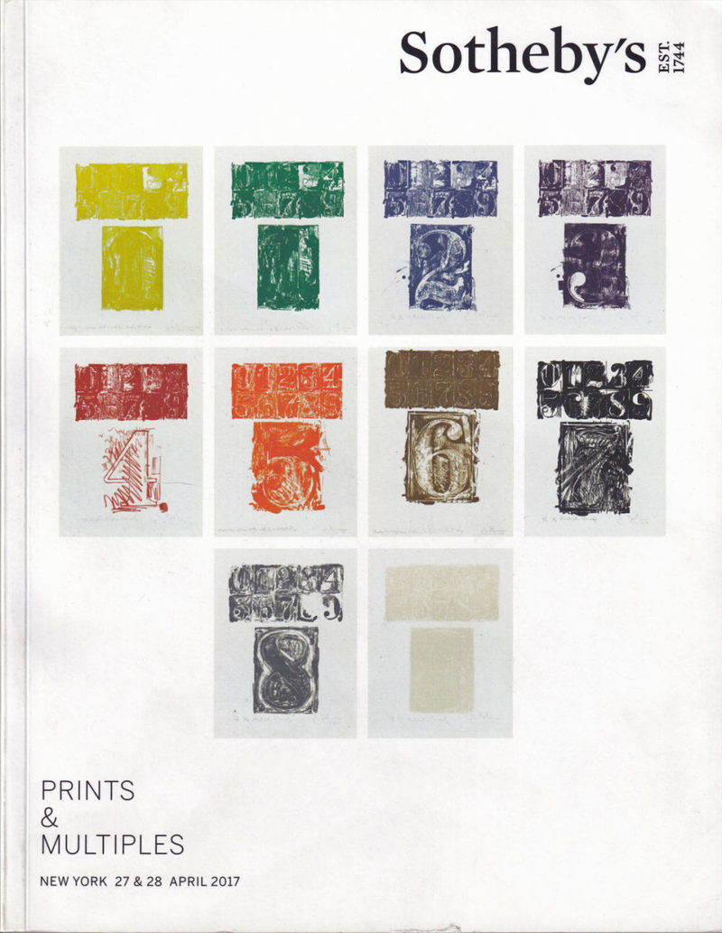 Каталог аукциона Sotheby's, Нью-Йорк, Тиражное искусство от 27-28 апреля 2017 года
