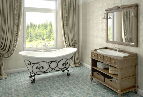 Кованая подставка для ванн Эстет "Бостон" 180х74 Патина, ФР-00000719