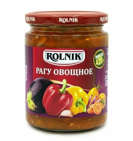 Рагу овощное с баклажанами 420г. Рольник