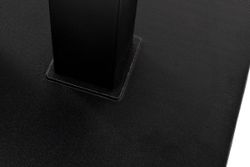 "Каффе" обеденный стол из HPL 140х70см, цвет "серый гранит", подстолье двойное черное