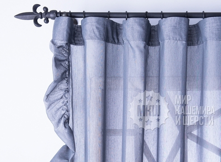 Комплект легких штор: БЭТСИ (арт. BL01-240-06)  - (140х270)х2 см.  - (Возможна высота 250 см.) - мокрый асфальт