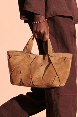 ZARA КОЖАНАЯ МИНИ-СУМКА, ШОКОЛАДНЫЙ