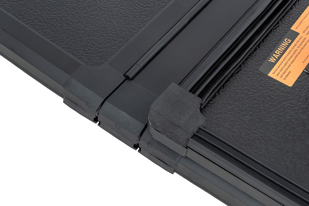 Крышка кузова для Sollers ST6, трёхсекционная 1590х1600 мм, алюминиевая, черная РИФ