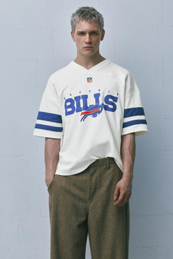 PULL&BEAR Футболка с логотипом NFL Buffalo Bills, белый