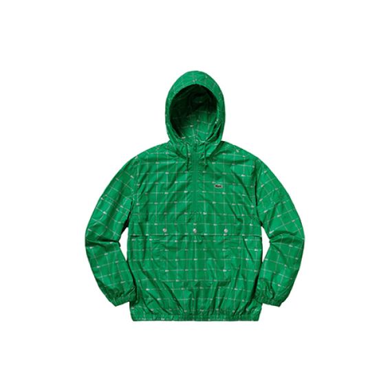 Supreme SS18 Reflective Grid Nylon Anorak Green