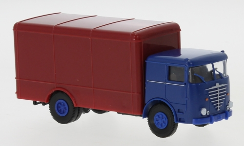 Грузовик Büssing LU 11 Фургон, синий/темно-красный, 1960, 1:87