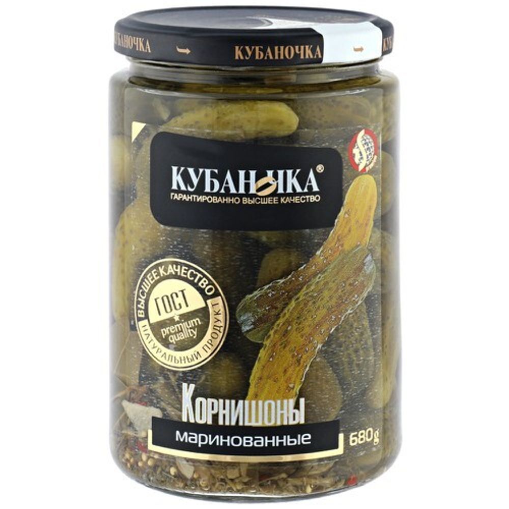 Огурцы деликатесные, Кубаночка, 680 гр