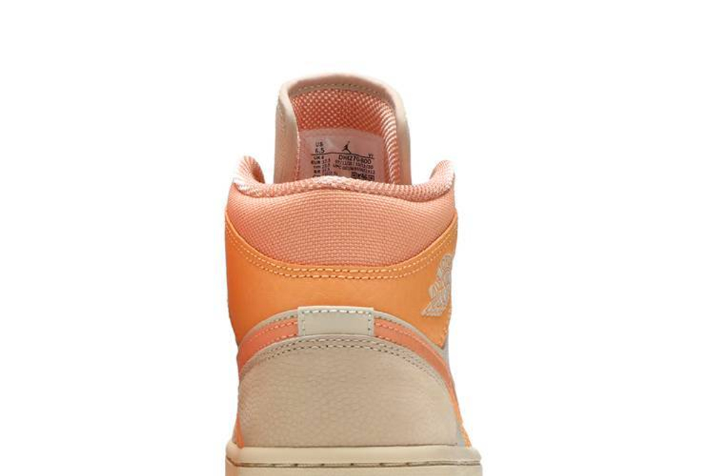 Кроссовки Jordan Air Jordan 1 Mid "Apricot Orange" (Женская размерная сетка)