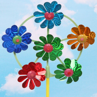 Ветрячок «Цвета радуги» 38 см,d=20 см, микс