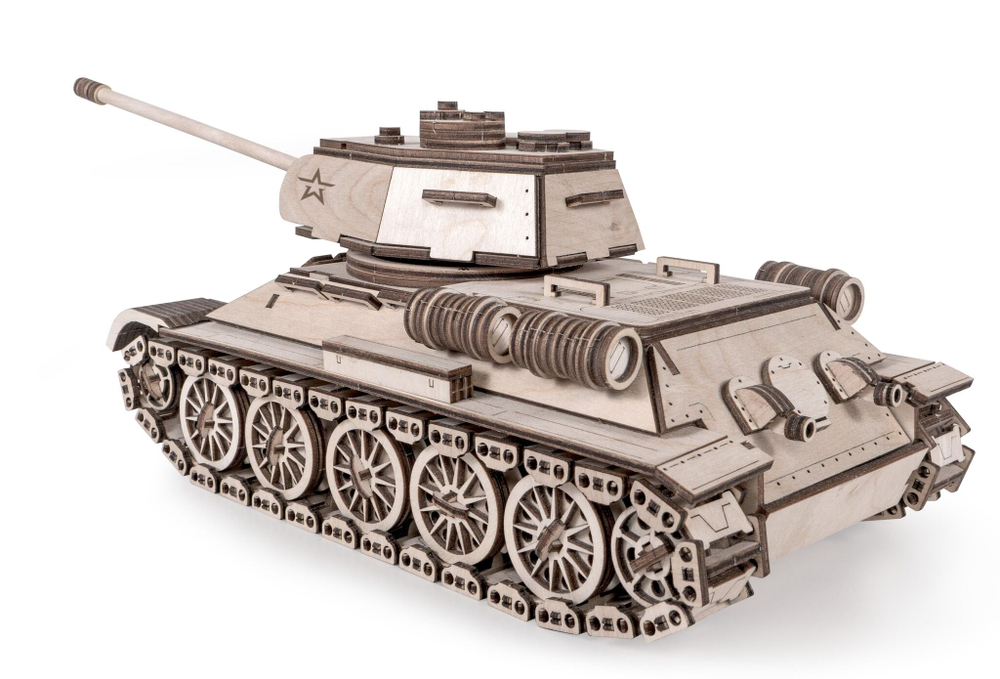 Конструктор из дерева "Армия России" Танк Т-34-85