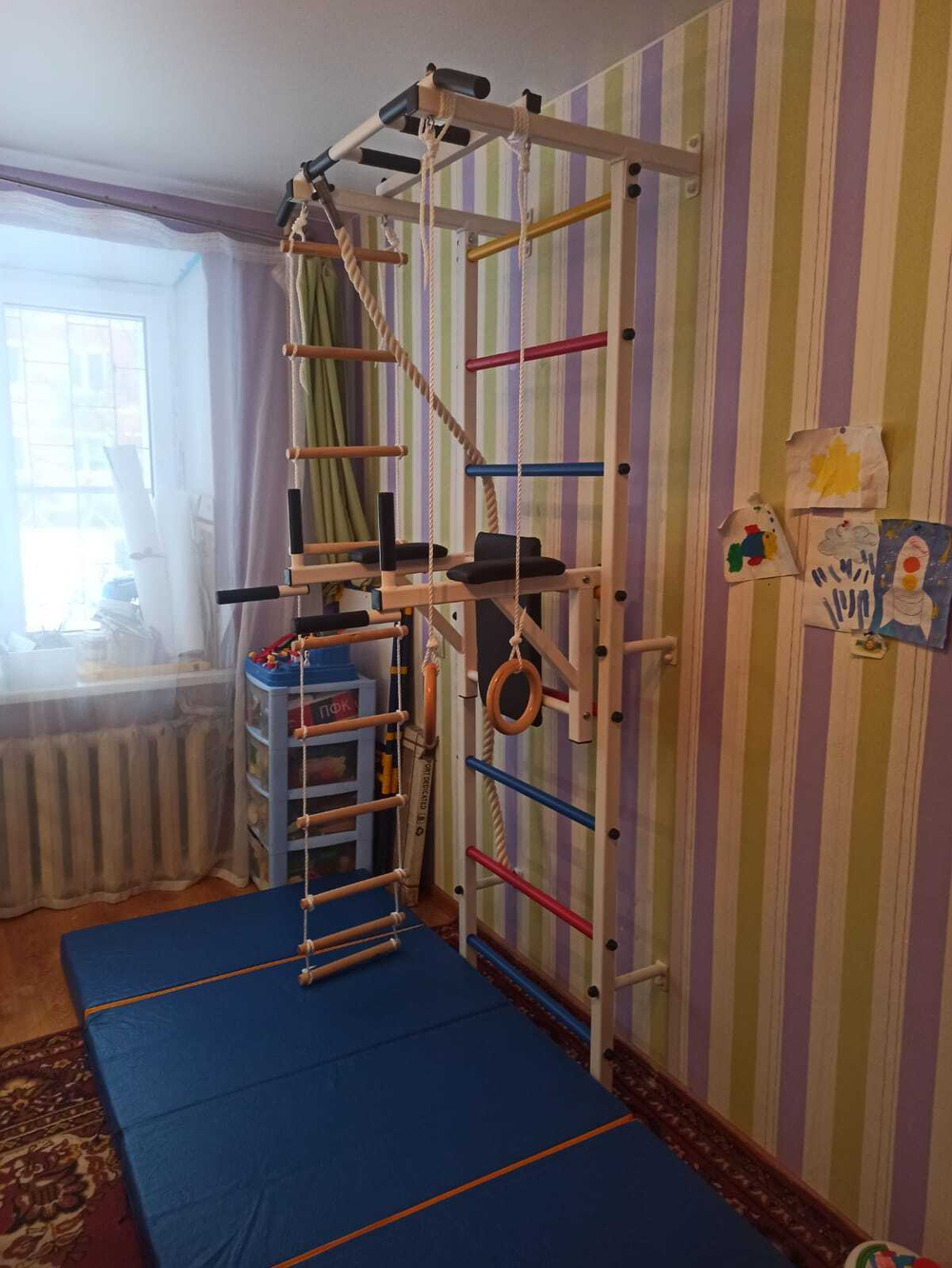 Монтаж шведской стенки Sv Sport в пеноблочные, газоблочные стены