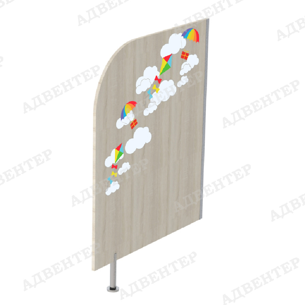 Перегородка для туалетной комнаты с аппликацией