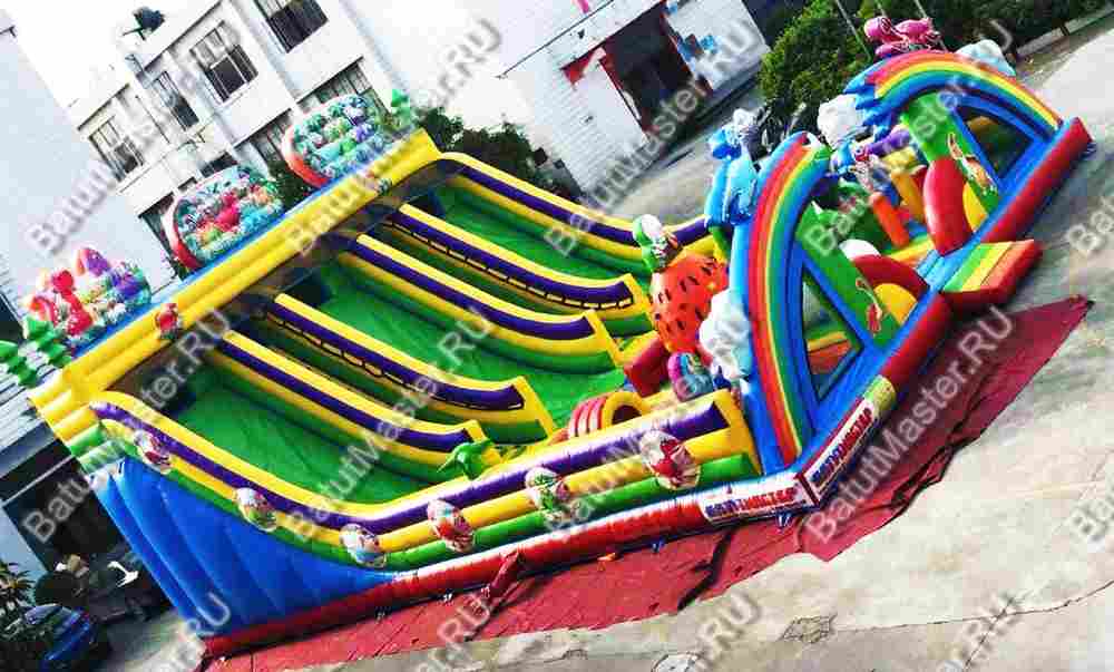 Коммерческий надувной батут "Дракончики"14*10*7,5 м