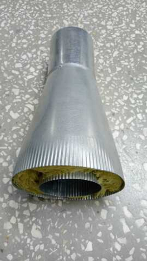 Оголовок для трубы-сендвич д.200/120 L=400мм оц сталь