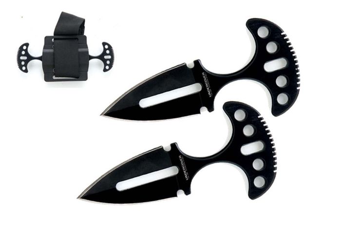 Тактический нож  Twin Push Daggers, чёрный два ножа в ножнах UC1487B