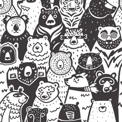 Черно-белые гризли